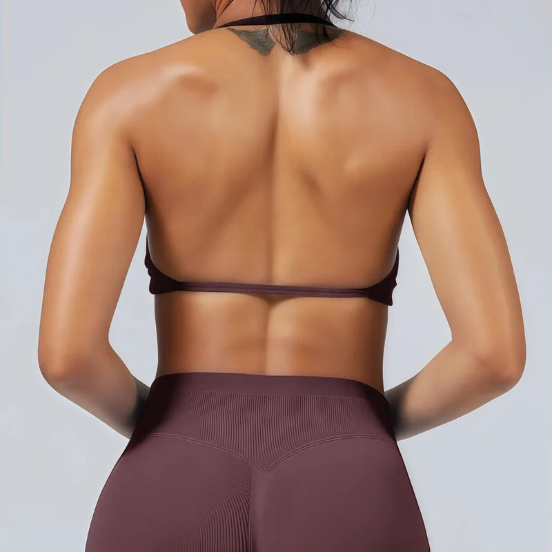 HISTELLO Impact Strappy Bra Gym Top Women