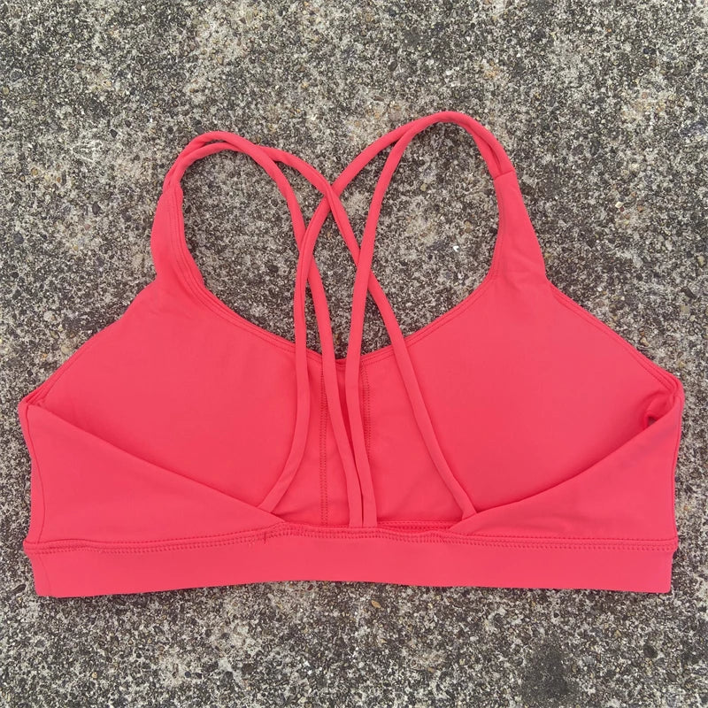 Women Cross Straps Sports Bra Gym Workout