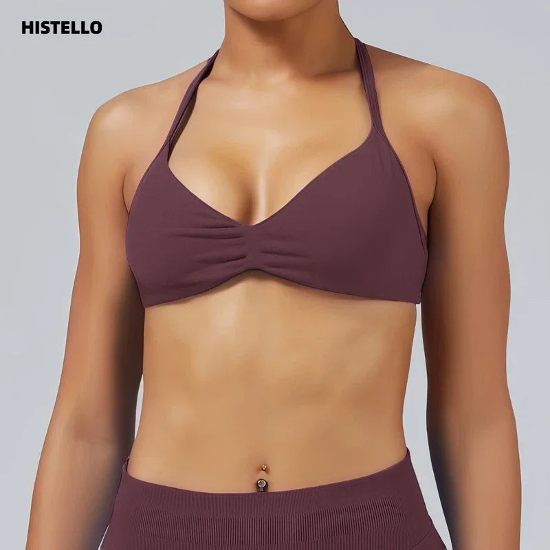 HISTELLO Impact Strappy Bra Gym Top Women