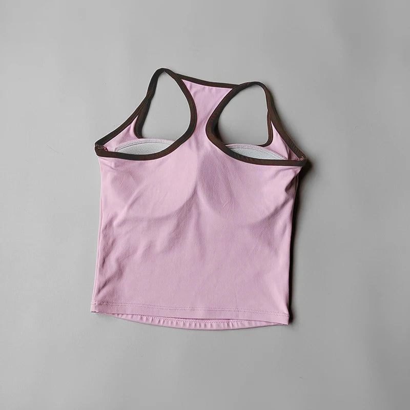 Women's Pilates Tank Top Push-Up Sports Bra