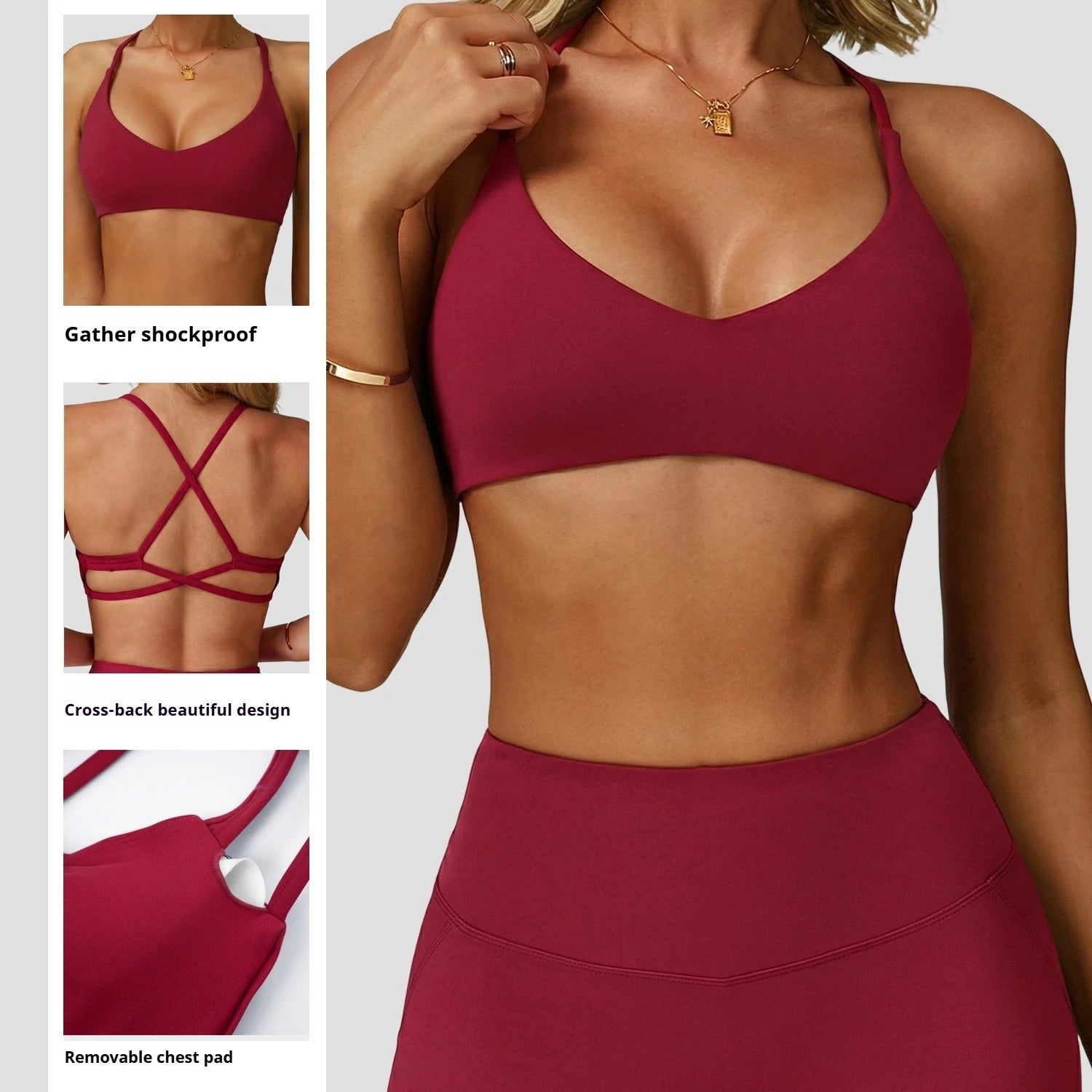 Sports Bra High Impact Support Women Gym